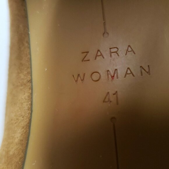 Zara Chelsea Ankle Boots sz 41 (10.5) tan Chukka booties - Picture 7 of 11